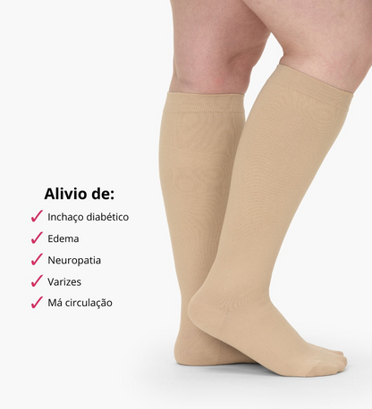Everstride™ Meias de Compressão Largas – Conforto e Alívio da Dor